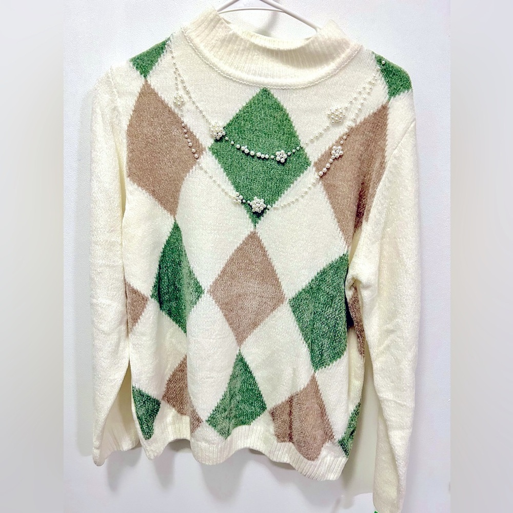 Alfred Dunner Argyle Sweater